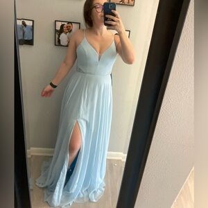 Azazie Sky Blue dress